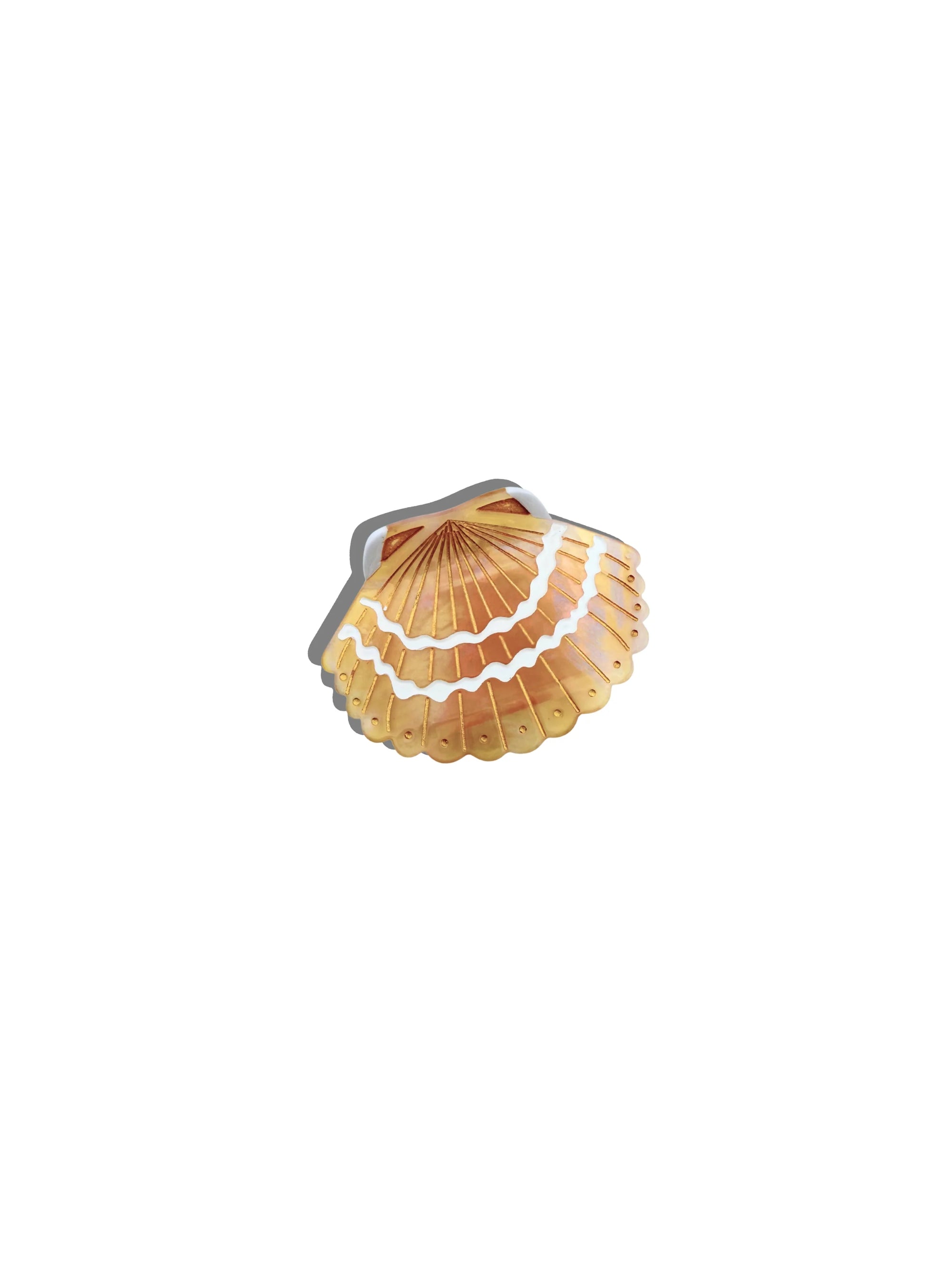 The Isla Hand-Painted Seashell Claw Clip