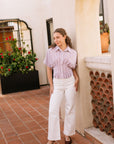The Raley Off White Patch Pocket Jeans