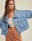 The Jerika Bomber Denim Jacket