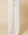 The Jordyn Collared Drawstring Top + Pant Set - Sold Separately
