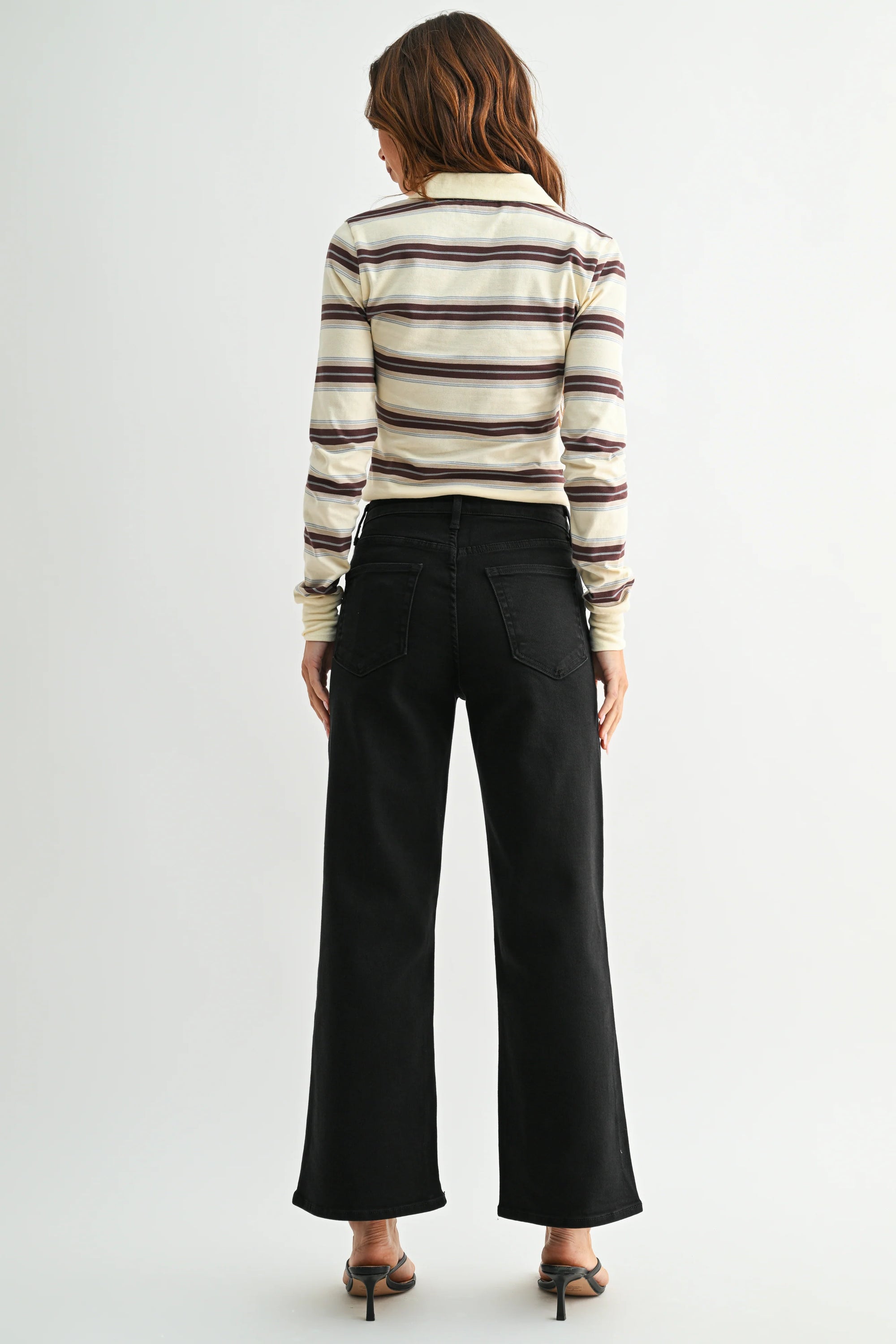 The Josie Black Slim Wide Leg Jeans