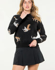 The Journee Jaguar Knit Sweater