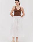 The Juni Chocolate Crop Knit Top