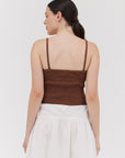 The Juni Chocolate Crop Knit Top