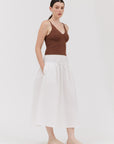 The Juni Chocolate Crop Knit Top