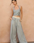 The Juno Striped Knit Waist Pants