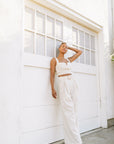 The Maude Linen Crop Top + Pant Set - Sold Separately