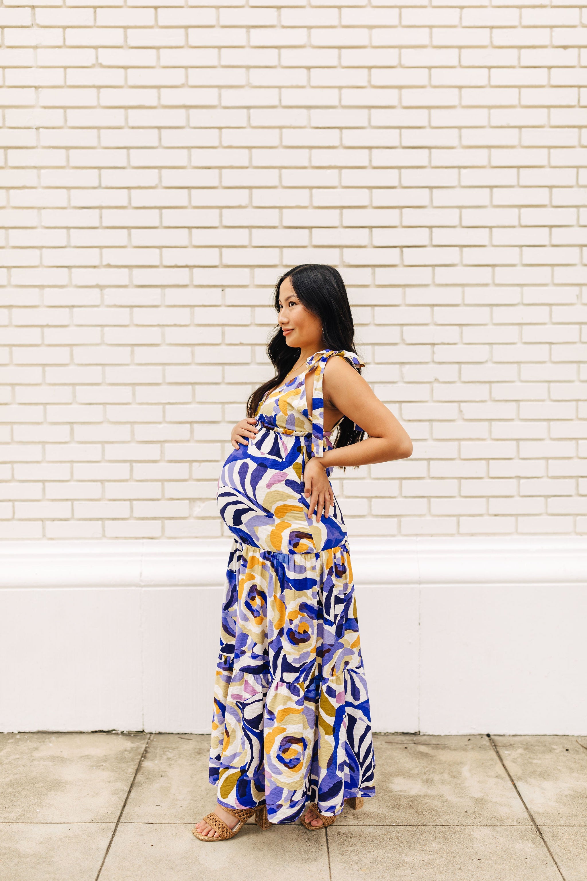 The Robyn Shoulder Tie Maxi Dress – Thread + Seed