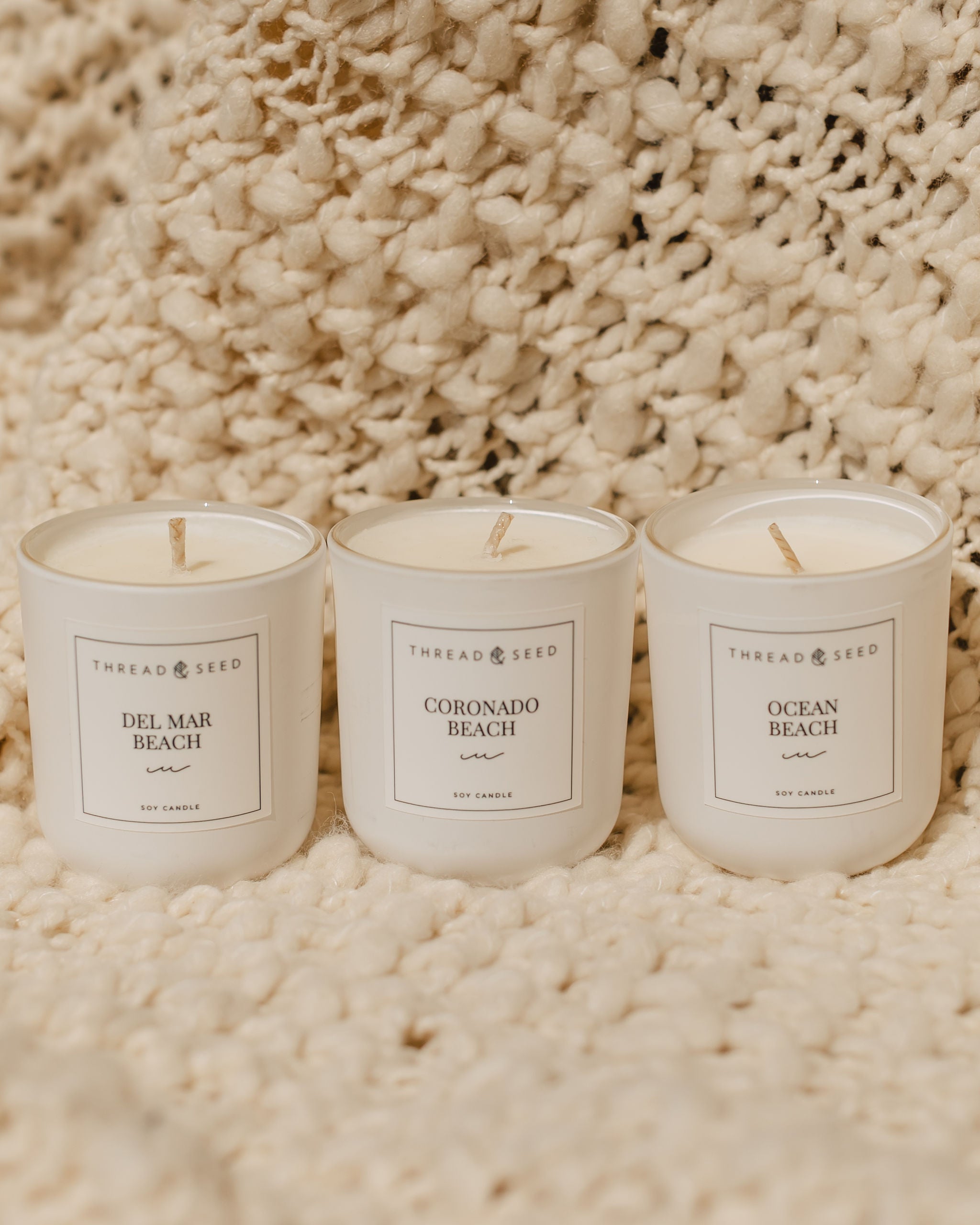 The Beach Trio Candle Set by Thread + Seed