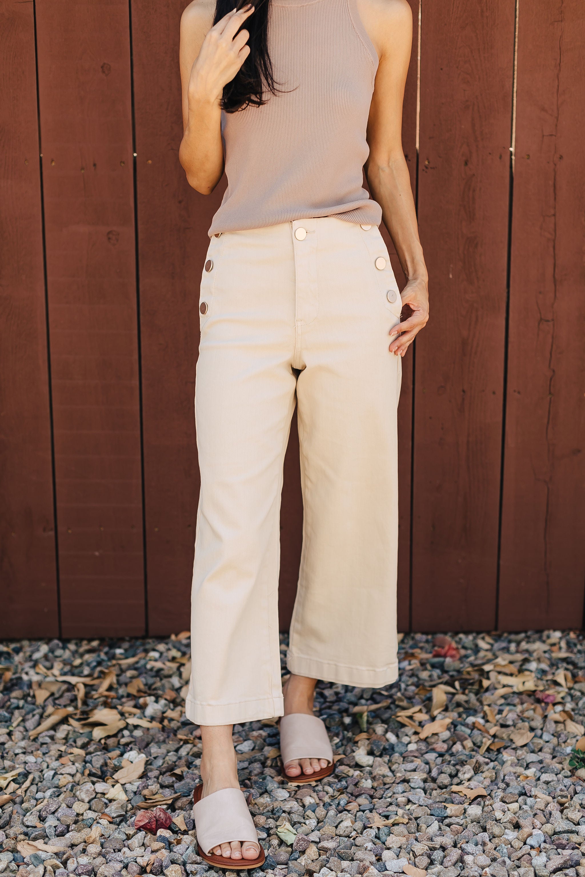 The Taylor Cropped Sailor Jeans by OAT NY