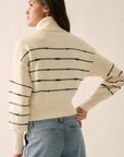 The Kaitlyn Striped Turtleneck Sweater
