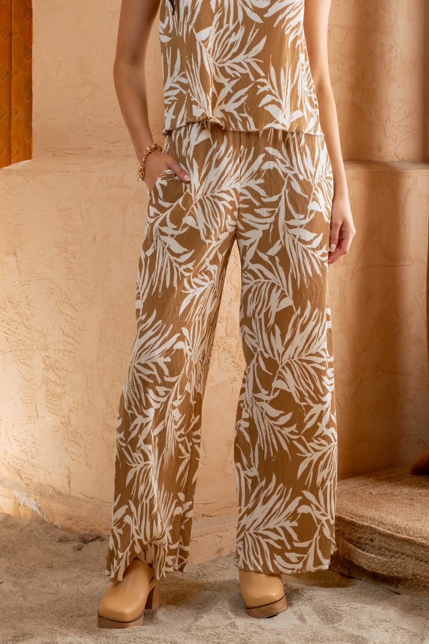 The Kanoah Leaf Top + Pants Set - Sold Separately