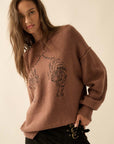 The Karina Embroidered Tigers Sweater