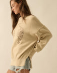 The Karina Cream Embroidered Tigers Sweater