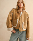 The Karlie Faux Suede + Sherpa Reversible Jacket