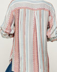 The Karmen Long Sleeve Multi Striped Top