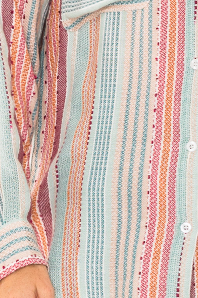 The Karmen Long Sleeve Multi Striped Top