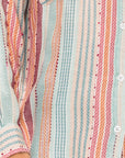 The Karmen Long Sleeve Multi Striped Top