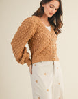 The Keely Popcorn Bubble Cardigan