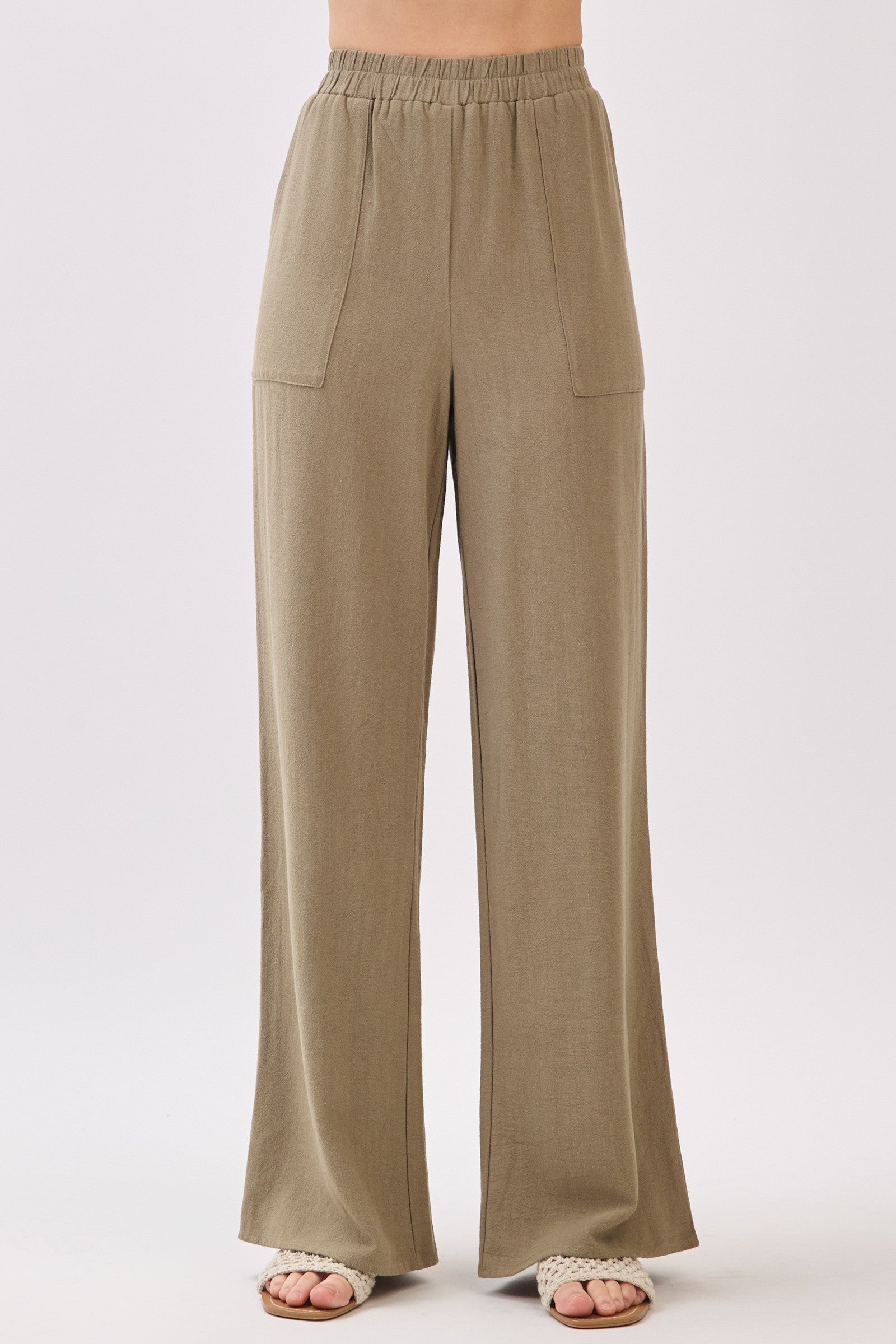 The Kieran Vintage Olive Linen Utility Pants