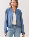 The Kelsey Tencel Bomber Jacket