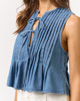 The Kita Tie Denim Vest