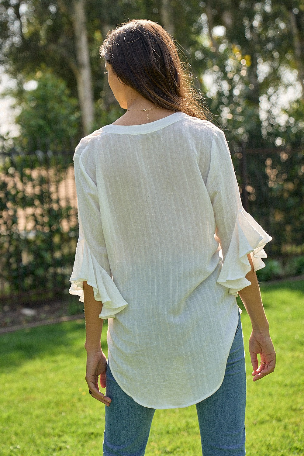 The Kylee Ruffle Sleeve Top