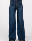 The Kyler Dark Patch Pocket Wide Leg Jeans by L.T.J.