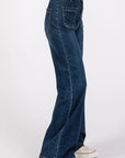 The Kyler Dark Patch Pocket Wide Leg Jeans by L.T.J.