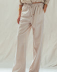 The Kyra Natural Linen Lounge Pant