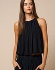 The Dahlia Black Top + Pant Set - Sold Separately