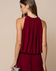 The Dahlia Burgundy Bubble Hem Top