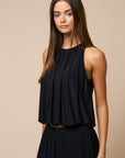 The Dahlia Black Top + Pant Set - Sold Separately