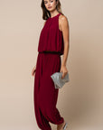 The Dahlia Burgundy Bubble Hem Top