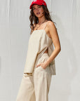 The Lana Linen Tank + Pants Set - Sold Separately