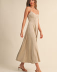 The Laurel Vegan Suede Corset Dress