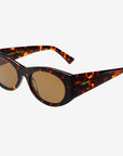 The Layla Brown Tortoise Acetate Oval Sunglasses