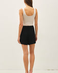 The Layne Black Linen Shorts