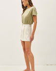 The Layne Natural Linen Shorts