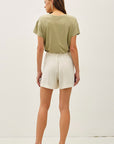 The Layne Natural Linen Shorts