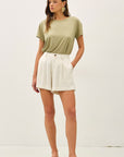 The Layne Natural Linen Shorts