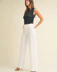 The Leana White Denim Wide Leg Jeans