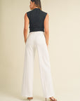 The Leana White Denim Wide Leg Jeans