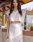 The Leni Woven Top + Skirt Set - Sold Separately