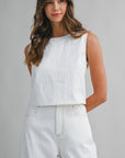 The Leni Denim Top + Pant Set - Sold Separately