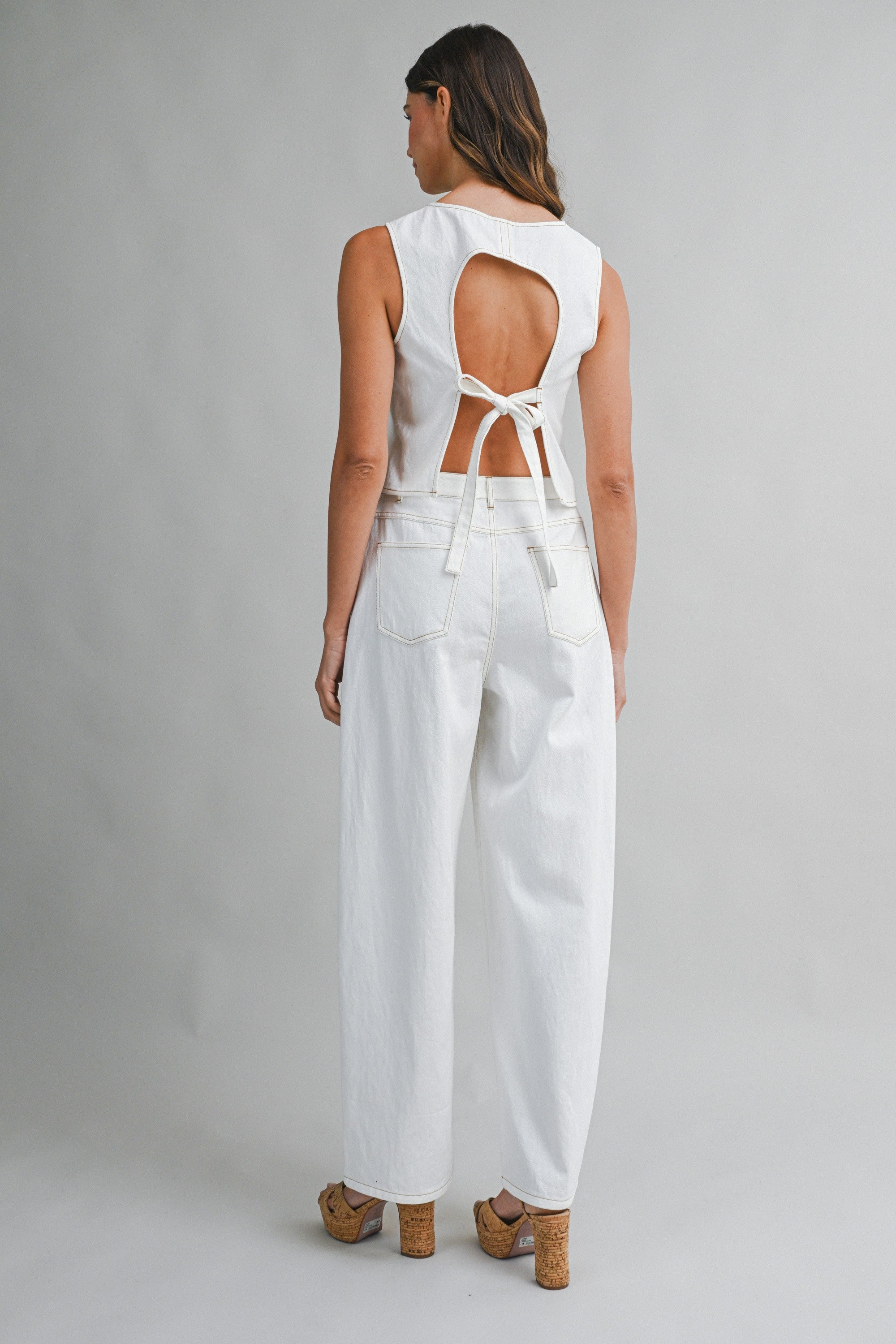 The Leni Denim Top + Pant Set - Sold Separately
