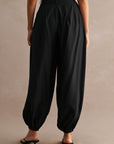 The Lennon Black Pleated Balloon Pants