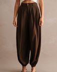 The Lennon Brown Pleated Balloon Pants