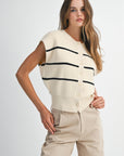 The Lennyn Striped Sweater Vest