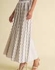 The Leona Pleated Knit Top + Skirt Set - Sold Separately